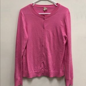 J. Crew Bubblegum pink Caryn Cardigan